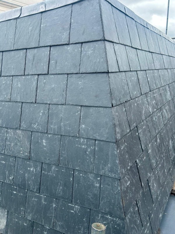 Slate roof corner, finished